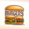 Vector logo double burgers