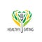 Vector logo healthy eating