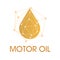 Vector logo, illustration of engine oil and fuel