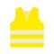 Vector logo illustration of a worker yellow vest icon