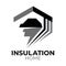 Vector logo of insulation, protection for houses