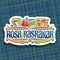 Vector logo for jewish holiday Rosh Hashanah