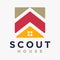 Vector logo of a minimalist scout house
