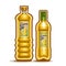 Vector logo plastic and glass Bottle with Corn Oil