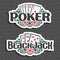 Vector logo Poker and Black Jack