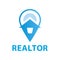 Vector logo for realtor, real estate sales