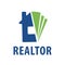 Vector logo for realtor, real estate sales