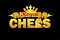Vector Logo Royal chess for game. Golden LOGO