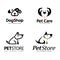 Vector logo set. Logo design for the pet store