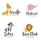 Vector logo template. Baby animals.