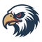 Vector logo of the white-headed eagle\\\'s head