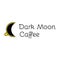 Vector logotype for the cafe. Coffee mug and moon combined in one logo. Dark moon caffee.