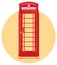 Vector London telephone booth