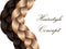 Vector Long Hair Braid Model Concept Isolated Blond and Brown Wave Hairstyle Design