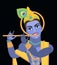 Vector lord Vishnu Krishna