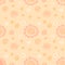 Vector lovely feminine floral background pattern in peach color