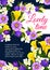 Vector lovely spring time flowers blooming poster