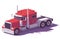 Vector low poly american classic truck