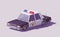 Vector low poly classic American police car