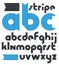 Vector lowercase funky ornate alphabet letters set. Trendy bold