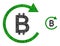 Vector Lowpoly Bitcoin Repay Icon