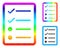 Vector Lowpoly Checklist Page Icon with Rainbow Gradient