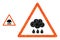 Vector Lowpoly Rain Warning Icon