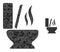Vector Lowpoly Toilet Smell Icon