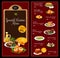 Vector lunch menu template for Spanish cuisine