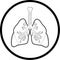 Vector lungs icon