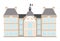 Vector Luxembourg palace icon. Paris sight illustration. Traditional France landmark. Historical French flat style place of