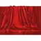 Vector luxury realistic red silk satin drape textile background. Elegant fabric shiny smooth material