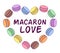 Vector macaroon illustration in heart shape