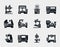 Vector machine tool icons set