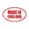 Vector made in England stamp. informative illustration, advertising and marketing background