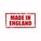 Vector made in England stamp. informative illustration, advertising and marketing background