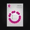 vector magenta shapes flyer design