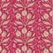 Vector Magenta Tulip Garden repeat pattern background design