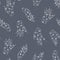 Vector Magical Hands with Chamomile Drawings Lineart on Dark Dusty Blue seamless pattern background. Perfect for fabric