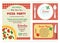 Vector Make Your Own Pizza Party Invitation Set