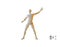 Vector man with hand up to stop. Human showing stop gesture. Silhouette of a standing man. Vector illustration