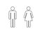 Vector man and woman icon - gender men women icon template banner