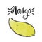 Vector mango letter