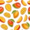 Vector Mango Seamless Pattern