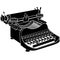 Vector manual typewriter