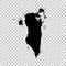 Vector map Bahrain. Isolated vector Illustration. Black on White background.