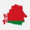 Vector map Belarus made flag, Europe country