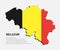 Vector map Belgium made flag, Europe country