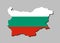 Vector map Bulgaria made flag, Europe country