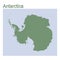 Vector map of continent Antarctica